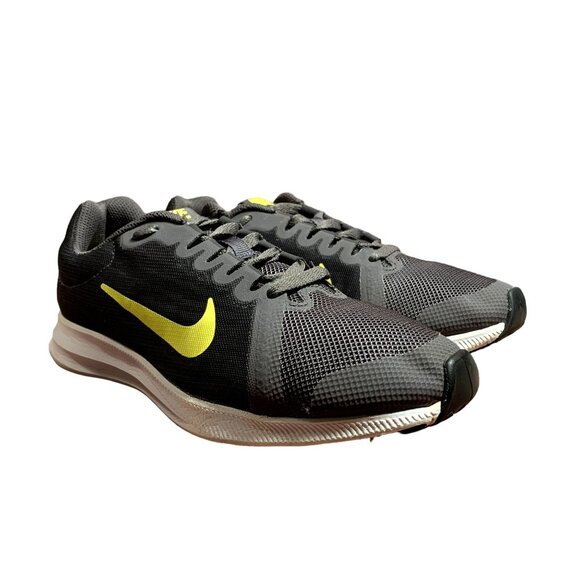 Nike Downshifter 8 Sneakers Youth 4.5 Gray Neon Swoosh Running Shoes 922853-008 - Picture 13 of 14